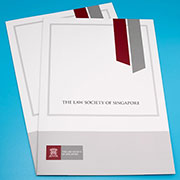 Corporate artcard folder - front and inner page view